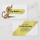 鎖の名刺を持つドッグウォーカーPh.D 名刺 (正面/裏面)