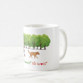 鎖は2つのハートのコーヒー・マグを接続します コーヒーマグカップ (正面右)