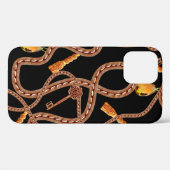 鎖模様、スカーフ模様。スカーフデザインバロック Case-Mate iPhoneケース (裏面 (横))