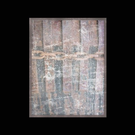 鎖状金属フェンスのスクラップブック紙