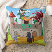 鎧と輝く龍の間抜け騎士 クッション (ブランケット)