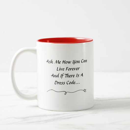 「鎧の完全なスーツを着なさい」 ツートーンマグカップ (左)