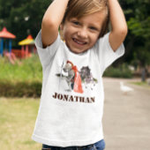 鎧の騎士の城パーソナライズされた中世 Tシャツ