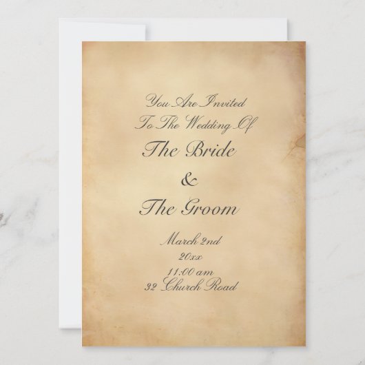 鎧の騎士 招待状 (裏面)