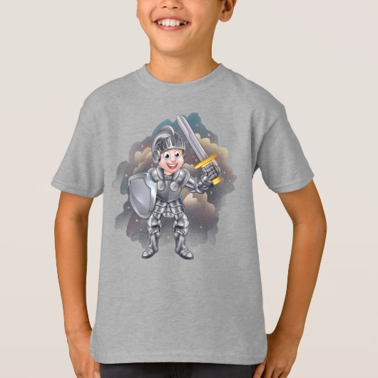 鎧を着た輝く騎士 Tシャツ (正面)