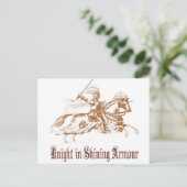 鎧を着輝くた騎士 ポストカード (スタンド正面)