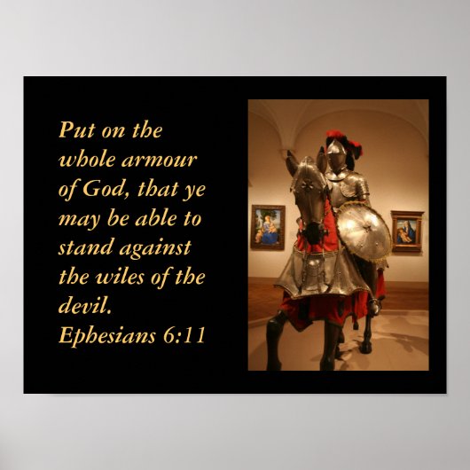 鎧輝く騎士!神々の保護。 ポスター (正面)