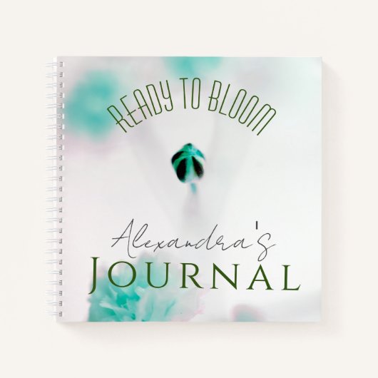 鎮静色フローラプリントスパイラルノートブック ノートブック (正面)