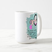 鏡おもしろいに映る老婆 コーヒーマグカップ (正面右)