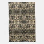 鏡とビロードの外観、クラシックベージュのユニカラー キッチンタオル (縦)