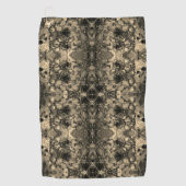 鏡とビロードの外観、クラシックベージュのユニカラー ゴルフタオル (正面)