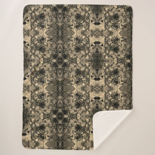 鏡とビロードの外観、クラシックベージュのユニカラー シェルパブランケット (正面)