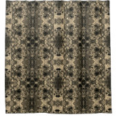 鏡とビロードの外観、クラシックベージュのユニカラー シャワーカーテン (正面)