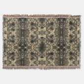 鏡とビロードの外観、クラシックベージュのユニカラー スローブランケット (正面)