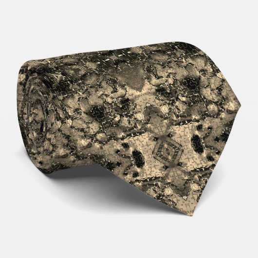 鏡とビロードの外観、クラシックベージュのユニカラー ネクタイ (ロール)