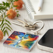 鏡とメモリの間 キーホルダー (正面右)