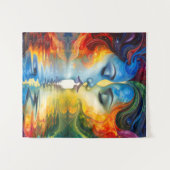 鏡とメモリの間 タペストリー (正面(横))