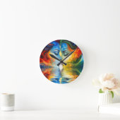 鏡とメモリの間 ラウンド壁時計 (ホーム)