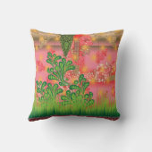 鏡と植物のデザイン クッション (裏面)