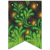 鏡と植物のデザイン バンティングフラッグ (第1の旗)