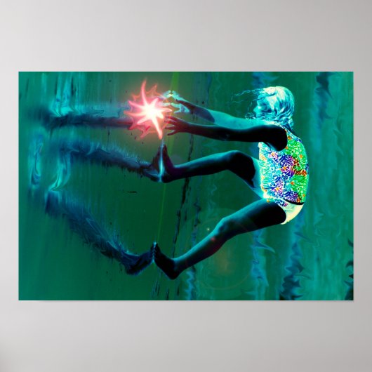 鏡に映るソウルポスターアートに手を伸ばす ポスター (正面)