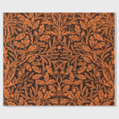 鏡のアコーンとオークの離れとフローラルパターン ラッピングペーパー (フラット)