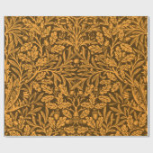 鏡のアコーンとオークの離れとフローラルパターン ラッピングペーパー (フラット)