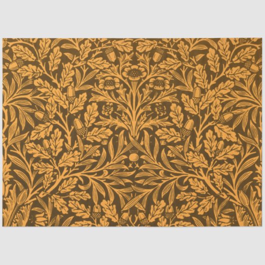 鏡のアコーンとオークの離れとフローラルパターン 薄葉紙 (正面)