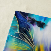 鏡のシャムカラフル猫の写真 ビーチタオル (インサイチュ)