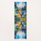 鏡のシャムカラフル猫の写真 ヨガマット (正面)
