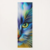 鏡のシャムカラフル猫の写真 ヨガマット (裏面)