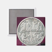 鏡のシーンを描いたケース， c.1320-30 マグネット (正面/裏面)