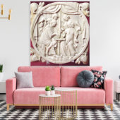 鏡のチェスのゲームを描くケース, c.1300 キャンバスプリント (インサイチュ (リビング))