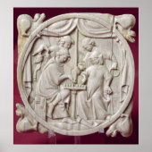 鏡のチェスのゲームを描くケース, c.1300 ポスター (正面)