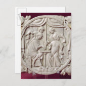 鏡のチェスのゲームを描くケース， c.1300 ポストカード (正面/裏面)