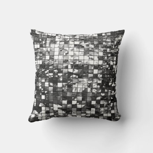 鏡のモザイク効果の抽象芸術 クッション (裏面)