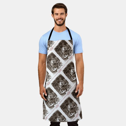 鏡の中のジャバーウォックジョンテニエル エプロン (着用した状態)