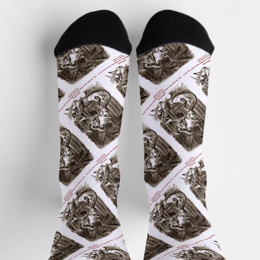 鏡の中のジャバーウォックジョンテニエル ソックス (上部)