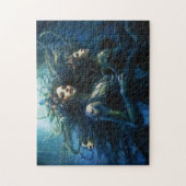 鏡の中の3人の海のニンフ ファンタジー絵画 ジグソーパズル (縦)
