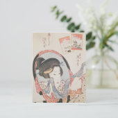 鏡の前の女性、1830年頃に出版 ポストカード (スタンド正面)