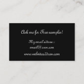 鏡の化粧のサロンのファッションビジネスカードの女の子 名刺 (裏面)