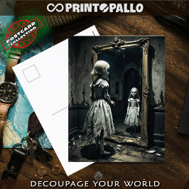 鏡の呪われた子幽霊 ポストカード