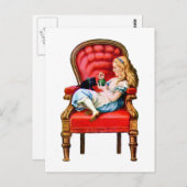 鏡の国のアリスとダイナ ポストカード (正面/裏面)