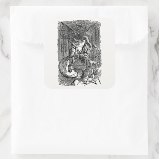 鏡の国のアリス – Jabberwocky スクエアシール (バッグ)