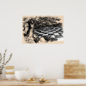 鏡の国のチェス盤 ポスター (キッチン)