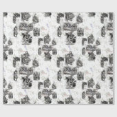 鏡の国を通るアリスデコパージ/ラップ ラッピングペーパー (フラット)