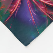 鏡の家の虹のフラクタルのスイレン フリースブランケット (角)