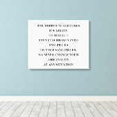 鏡の時代を超越した力は何でも反射する キャンバスプリント (インサイチュ (ウッドフロア))