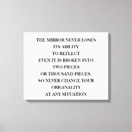 鏡の時代を超越した力は何でも反射する キャンバスプリント