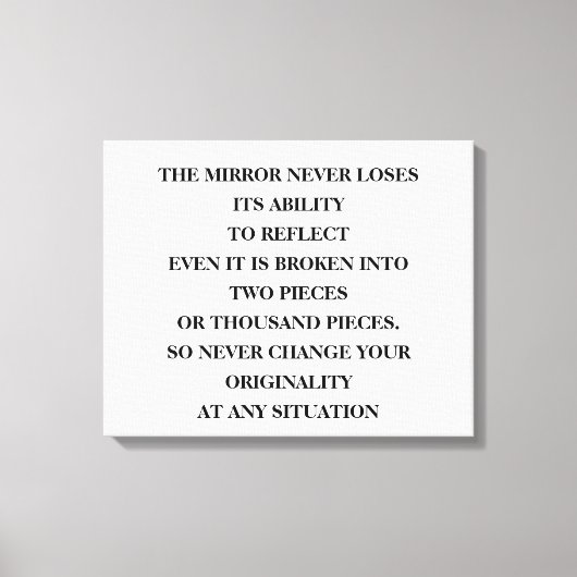 鏡の時代を超越した力は何でも反射する キャンバスプリント (正面)